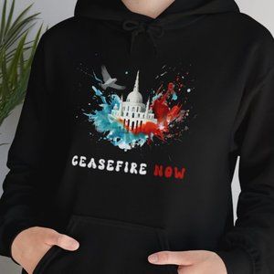 Ceasefire Now I Stand with Palestine Gaza Support Black Hoodie